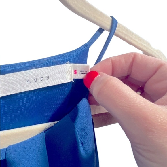 Lush Navy Blue Romper Size Small - Picture 3 of 3